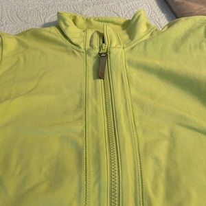 Talbots exercise jacket, lime green, medium. Last pic shows color better